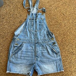 American Eagle Outfitters Blue Denim Overalls